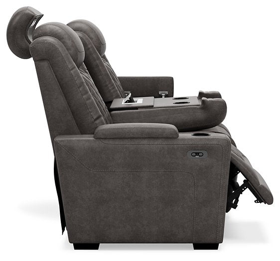 HyllMont Power Reclining Sofa - Yulissa Home Furnishings (NJ)