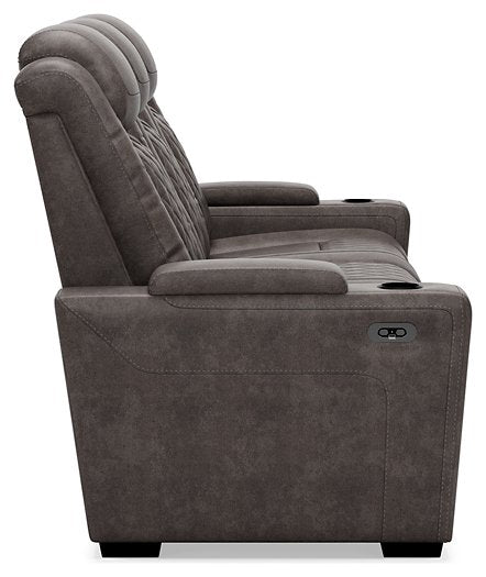 HyllMont Power Reclining Sofa - Yulissa Home Furnishings (NJ)