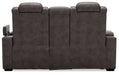 HyllMont Power Reclining Loveseat with Console - Yulissa Home Furnishings (NJ)