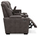 HyllMont Power Reclining Loveseat with Console - Yulissa Home Furnishings (NJ)