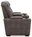 HyllMont Power Reclining Loveseat with Console - Yulissa Home Furnishings (NJ)