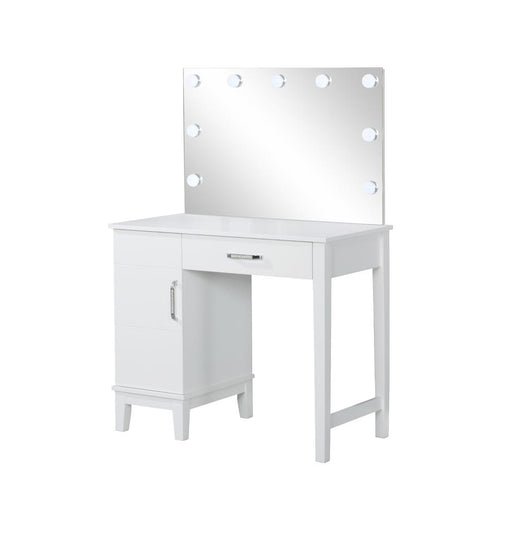 Elijah Vanity Set with LED Lights White and Dark Grey image