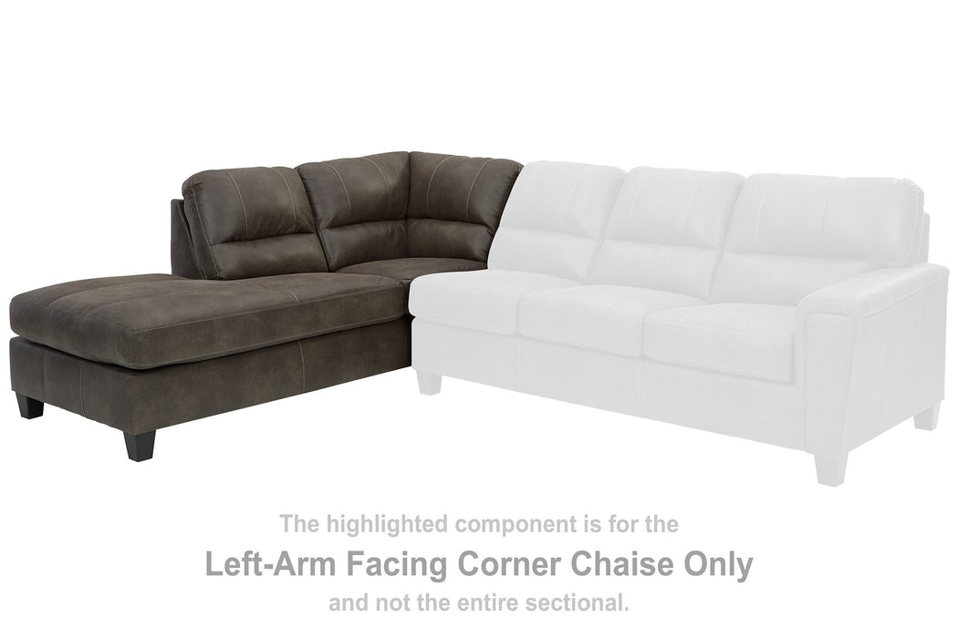 Navi 2-Piece Sleeper Sectional with Chaise - Yulissa Home Furnishings (NJ)