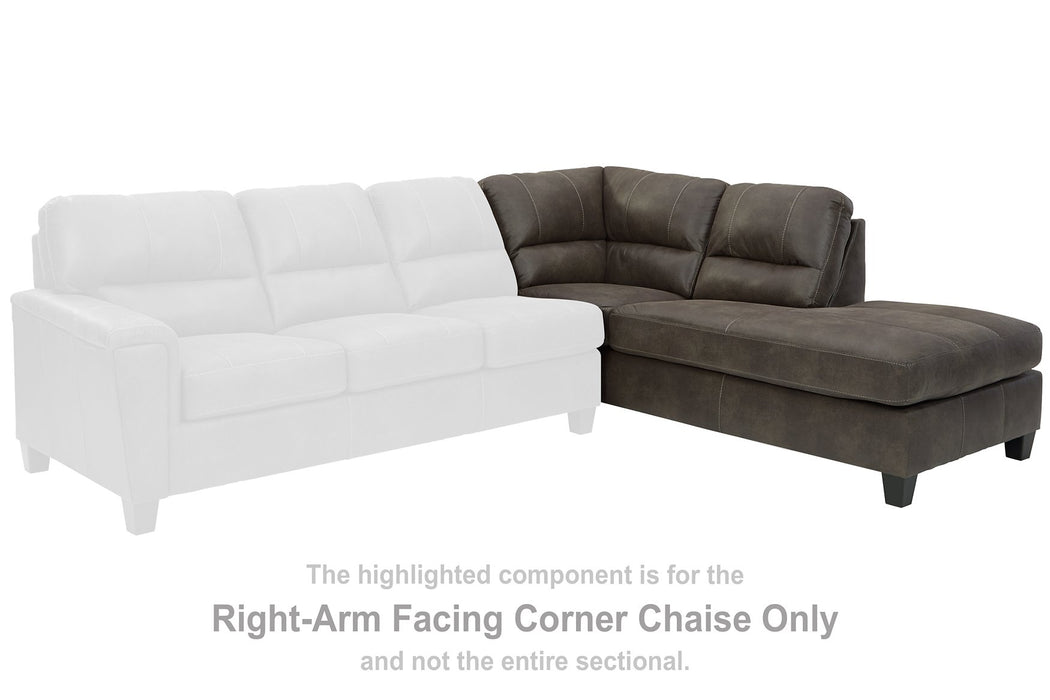 Navi 2-Piece Sectional with Chaise - Yulissa Home Furnishings (NJ)