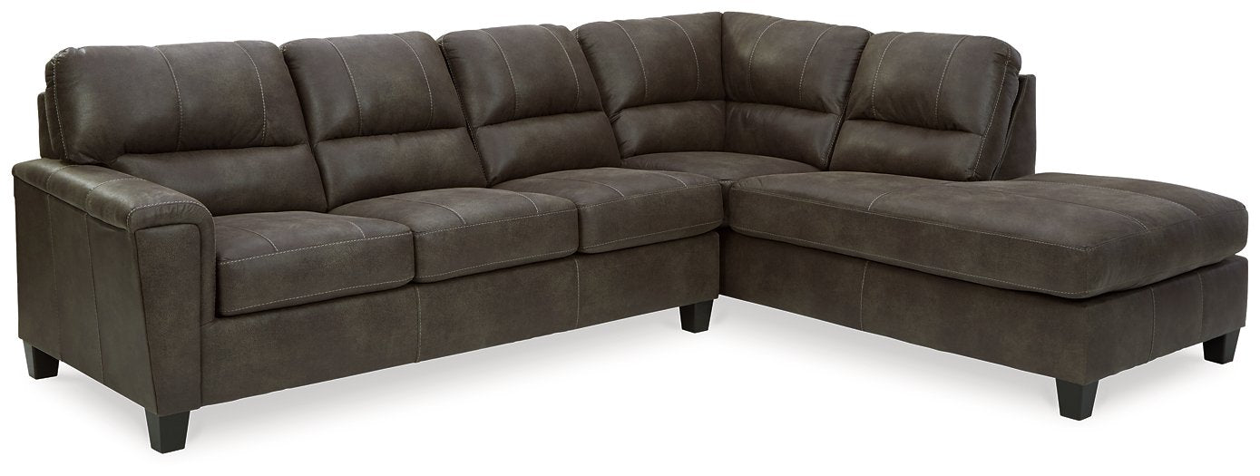 Navi 2-Piece Sleeper Sectional with Chaise - Yulissa Home Furnishings (NJ)