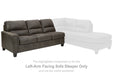 Navi 2-Piece Sleeper Sectional with Chaise - Yulissa Home Furnishings (NJ)