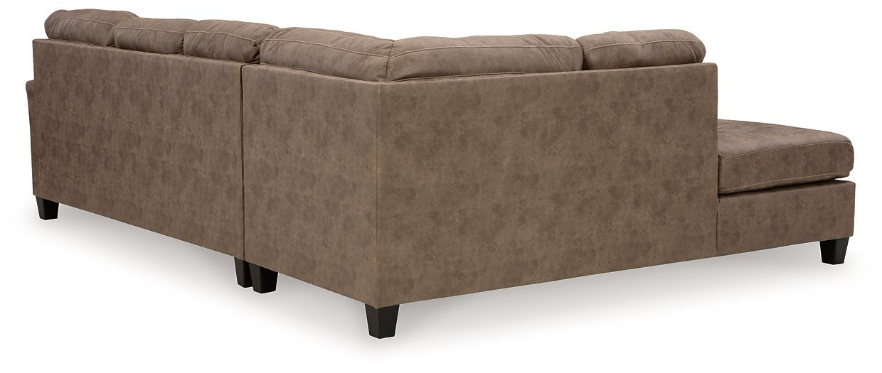 Navi 2-Piece Sectional Sofa Chaise - Yulissa Home Furnishings (NJ)