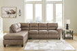 Navi 2-Piece Sectional Sofa Sleeper Chaise - Yulissa Home Furnishings (NJ)