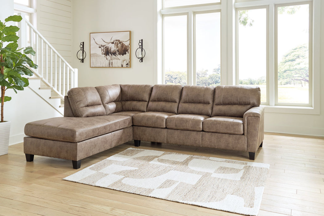 Navi 2-Piece Sectional Sofa Chaise - Yulissa Home Furnishings (NJ)