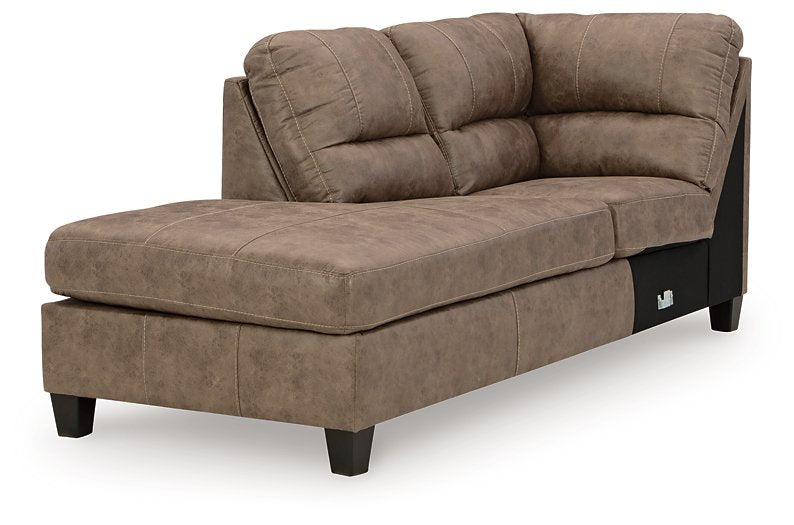 Navi 2-Piece Sectional Sofa Sleeper Chaise - Yulissa Home Furnishings (NJ)