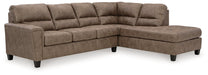 Navi 2-Piece Sectional Sofa Sleeper Chaise - Yulissa Home Furnishings (NJ)