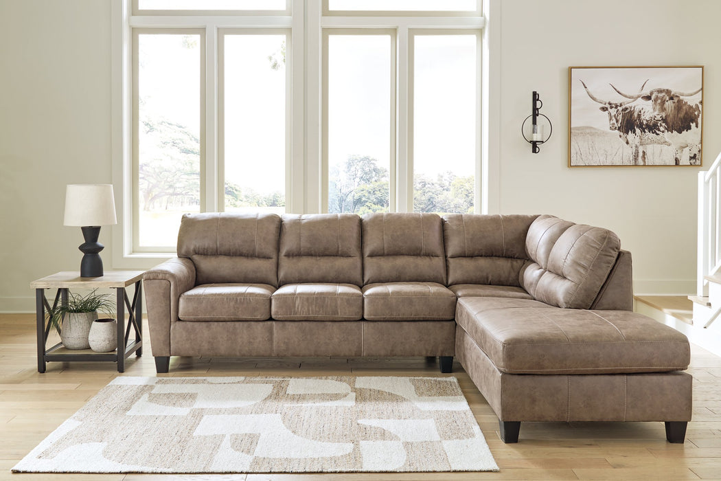 Navi 2-Piece Sectional Sofa Chaise - Yulissa Home Furnishings (NJ)