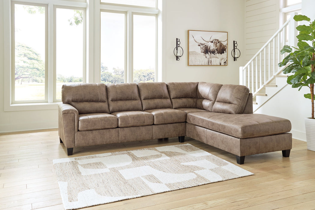 Navi 2-Piece Sectional Sofa Chaise - Yulissa Home Furnishings (NJ)