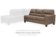 Navi 2-Piece Sectional Sofa Chaise - Yulissa Home Furnishings (NJ)