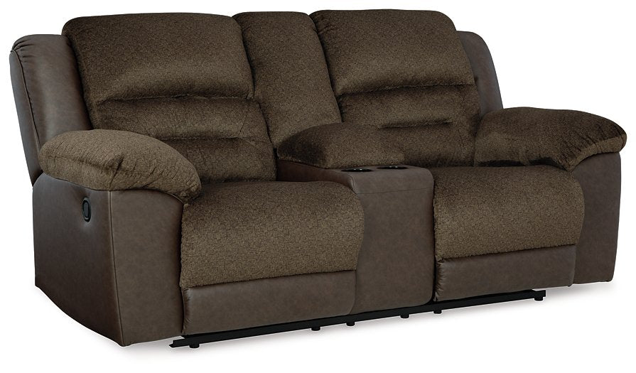 Dorman Reclining Loveseat with Console - Yulissa Home Furnishings (NJ)