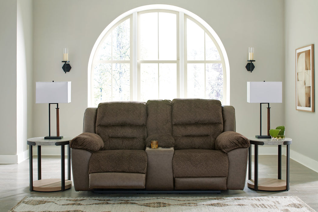 Dorman Reclining Loveseat with Console - Yulissa Home Furnishings (NJ)