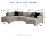 Megginson 2-Piece Sectional with Chaise - Yulissa Home Furnishings (NJ)