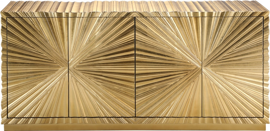 Gold Leaf Finish Wood Console SKU: CO00017