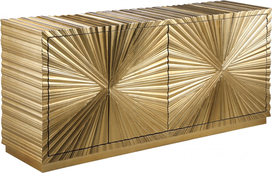 Gold Leaf Finish Wood Console SKU: CO00017