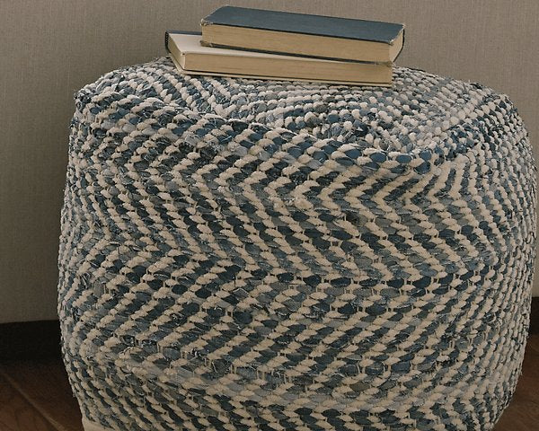 Chevron Pouf - Yulissa Home Furnishings (NJ)