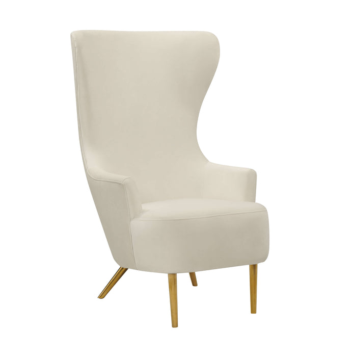 VELVET WINGBACK CHAIR