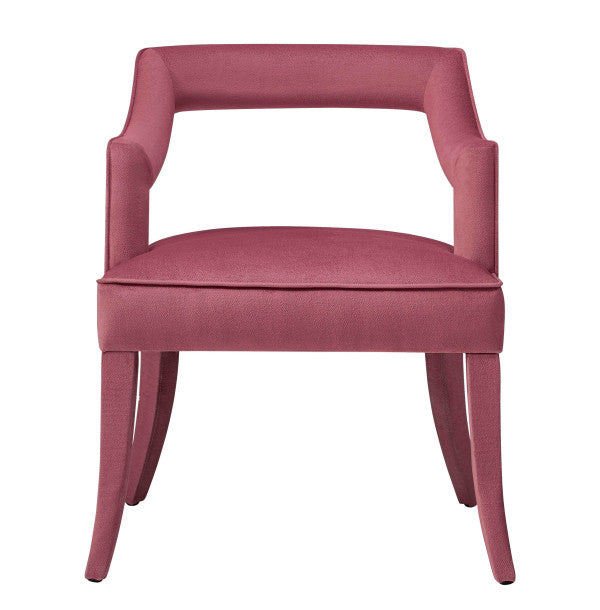 TIFFANY PINK SLUB VELVET CHAIR