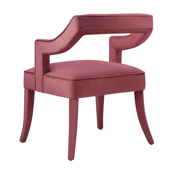 TIFFANY PINK SLUB VELVET CHAIR