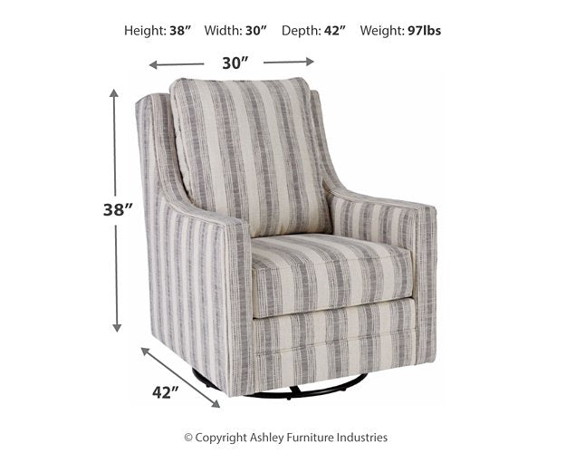 Kambria Swivel Glider Accent Chair - Yulissa Home Furnishings (NJ)