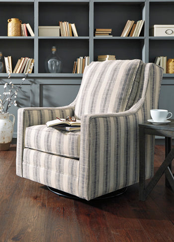 Kambria Swivel Glider Accent Chair - Yulissa Home Furnishings (NJ)