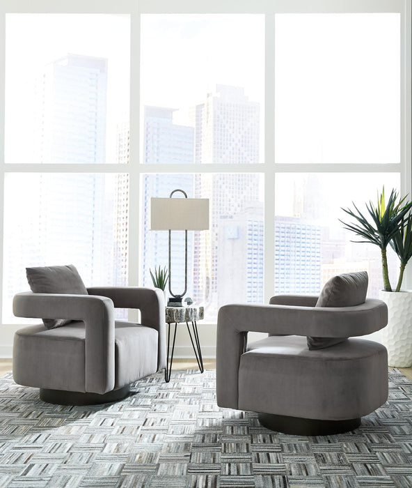 Alcoma Swivel Accent Chair - Yulissa Home Furnishings (NJ)