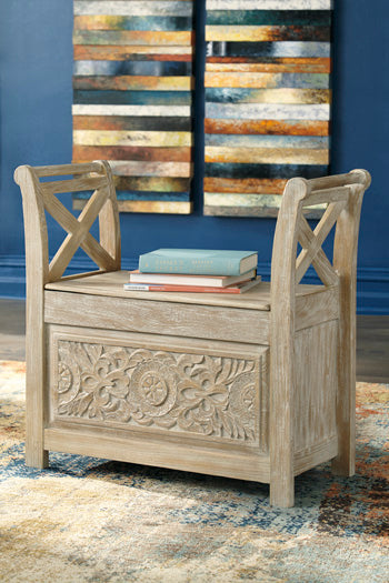 Fossil Ridge Accent Bench - Yulissa Home Furnishings (NJ)