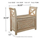 Fossil Ridge Accent Bench - Yulissa Home Furnishings (NJ)