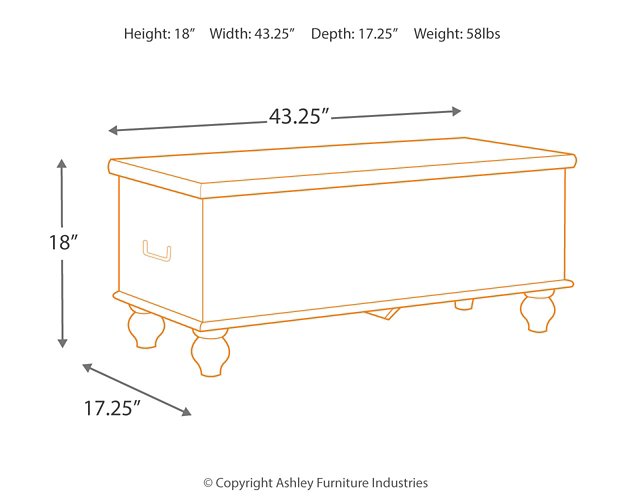 Fossil Ridge Storage Bench - Yulissa Home Furnishings (NJ)