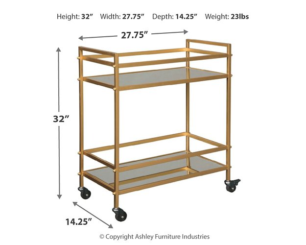 Kailman Bar Cart - Yulissa Home Furnishings (NJ)