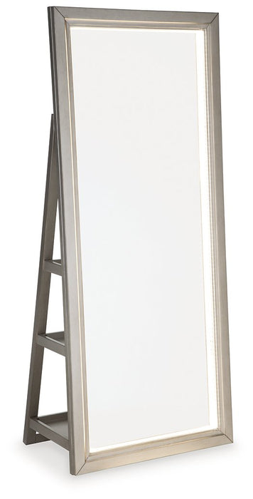 Evesen Floor Standing Mirror with Storage - Yulissa Home Furnishings (NJ)