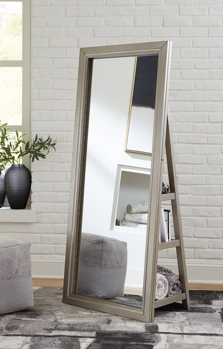 Evesen Floor Standing Mirror with Storage - Yulissa Home Furnishings (NJ)