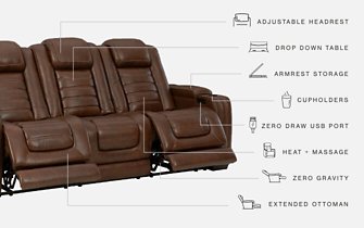 Backtrack Power Reclining Sofa - Yulissa Home Furnishings (NJ)