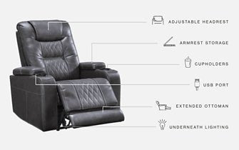 Composer Power Recliner - Yulissa Home Furnishings (NJ)