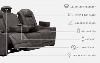 HyllMont Power Reclining Sofa - Yulissa Home Furnishings (NJ)