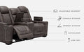 HyllMont Power Reclining Loveseat with Console - Yulissa Home Furnishings (NJ)