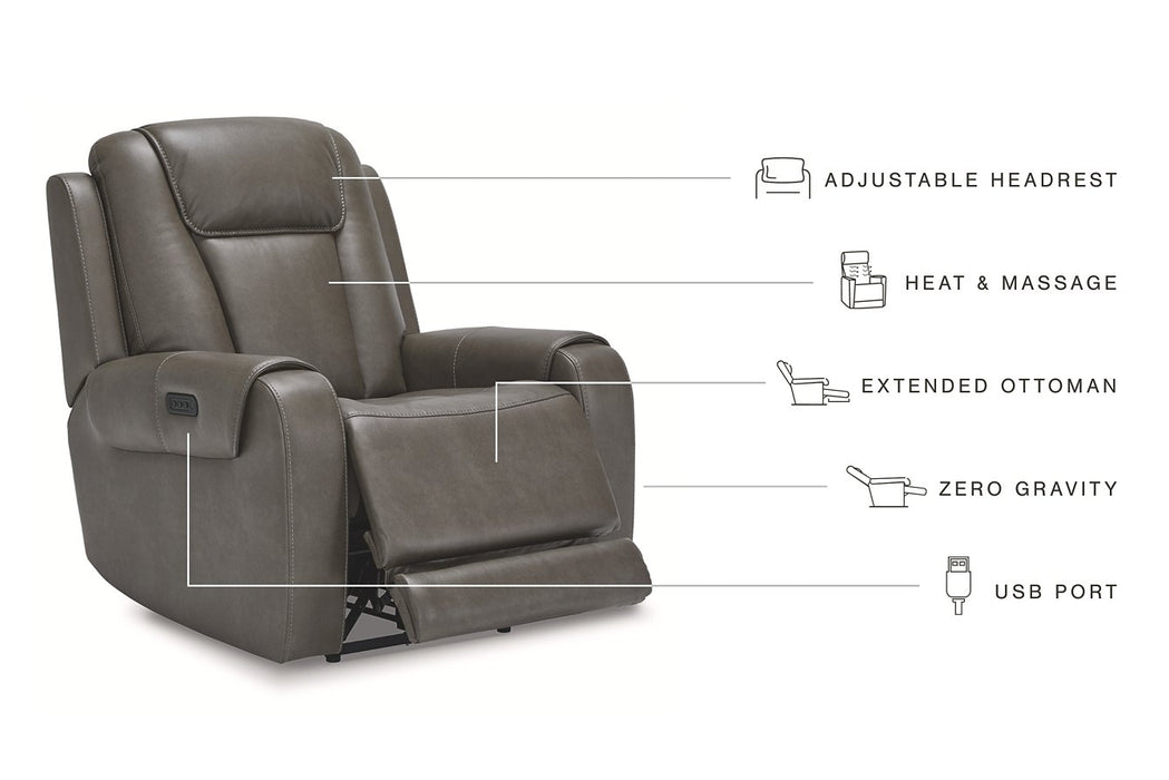 Card Player Power Recliner - Yulissa Home Furnishings (NJ)