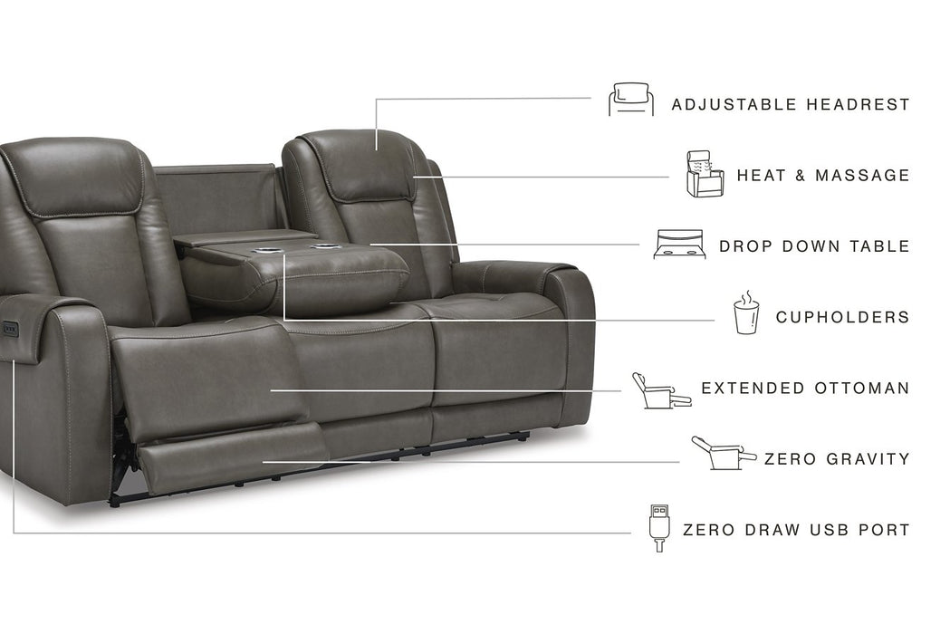 Card Player Power Reclining Sofa - Yulissa Home Furnishings (NJ)