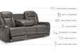 Card Player Power Reclining Sofa - Yulissa Home Furnishings (NJ)