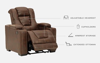 Owner's Box Power Recliner - Yulissa Home Furnishings (NJ)