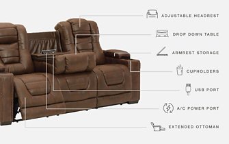 Owner's Box Power Reclining Sofa - Yulissa Home Furnishings (NJ)