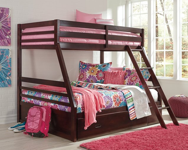 Halanton Youth Bunk Bed with 1 Large Storage Drawer - Yulissa Home Furnishings (NJ)