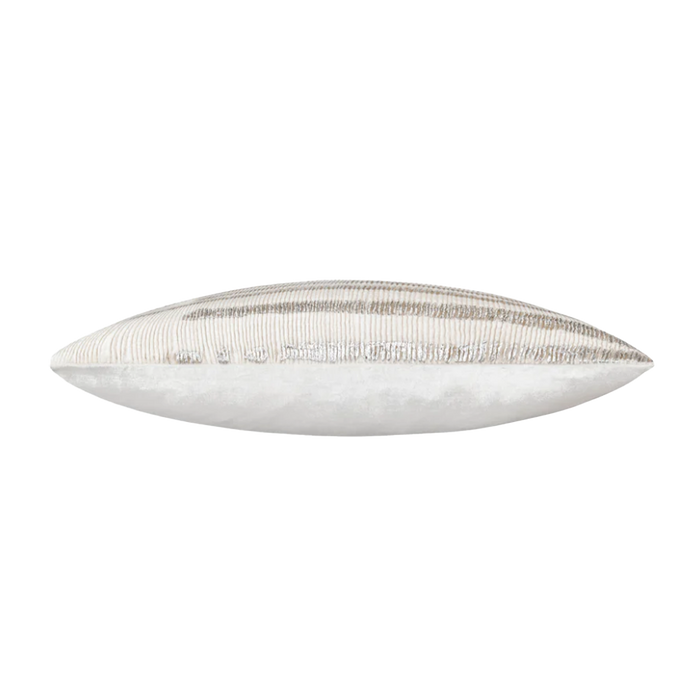 Adele Ivory Silver Velvet Pillow PI00014