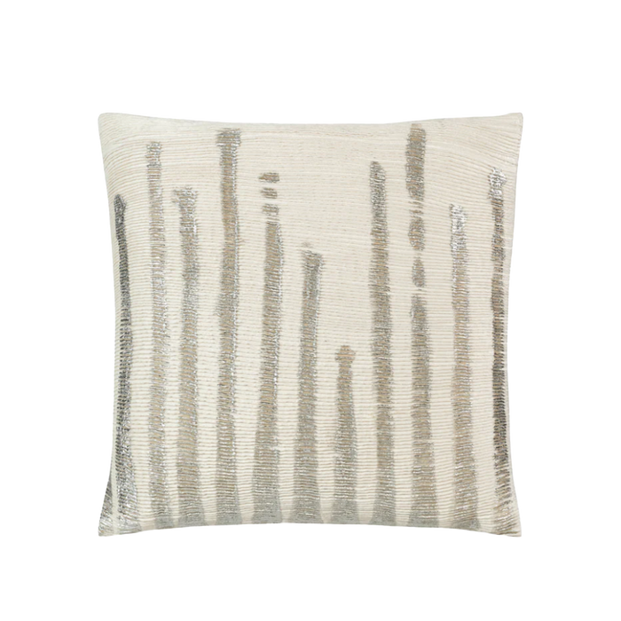 Adele Ivory Silver Velvet Pillow PI00014