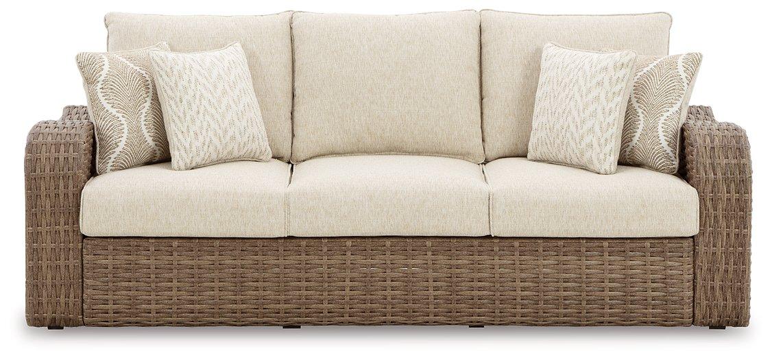 Sandy Bloom Outdoor Sofa with Cushion