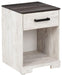 Shawburn - White / Black / Gray - One Drawer Night Stand - Open Cubby image